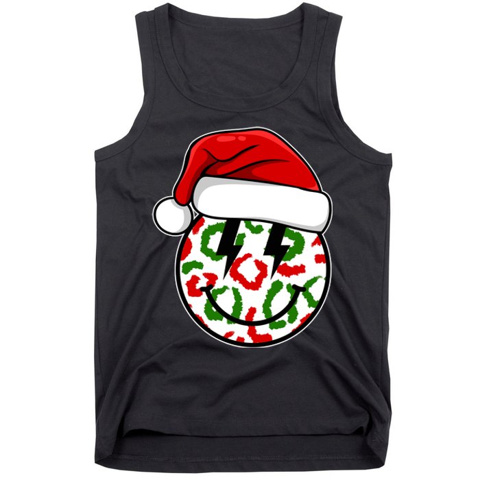 Smile Face Santa Christmas Retro Tank Top