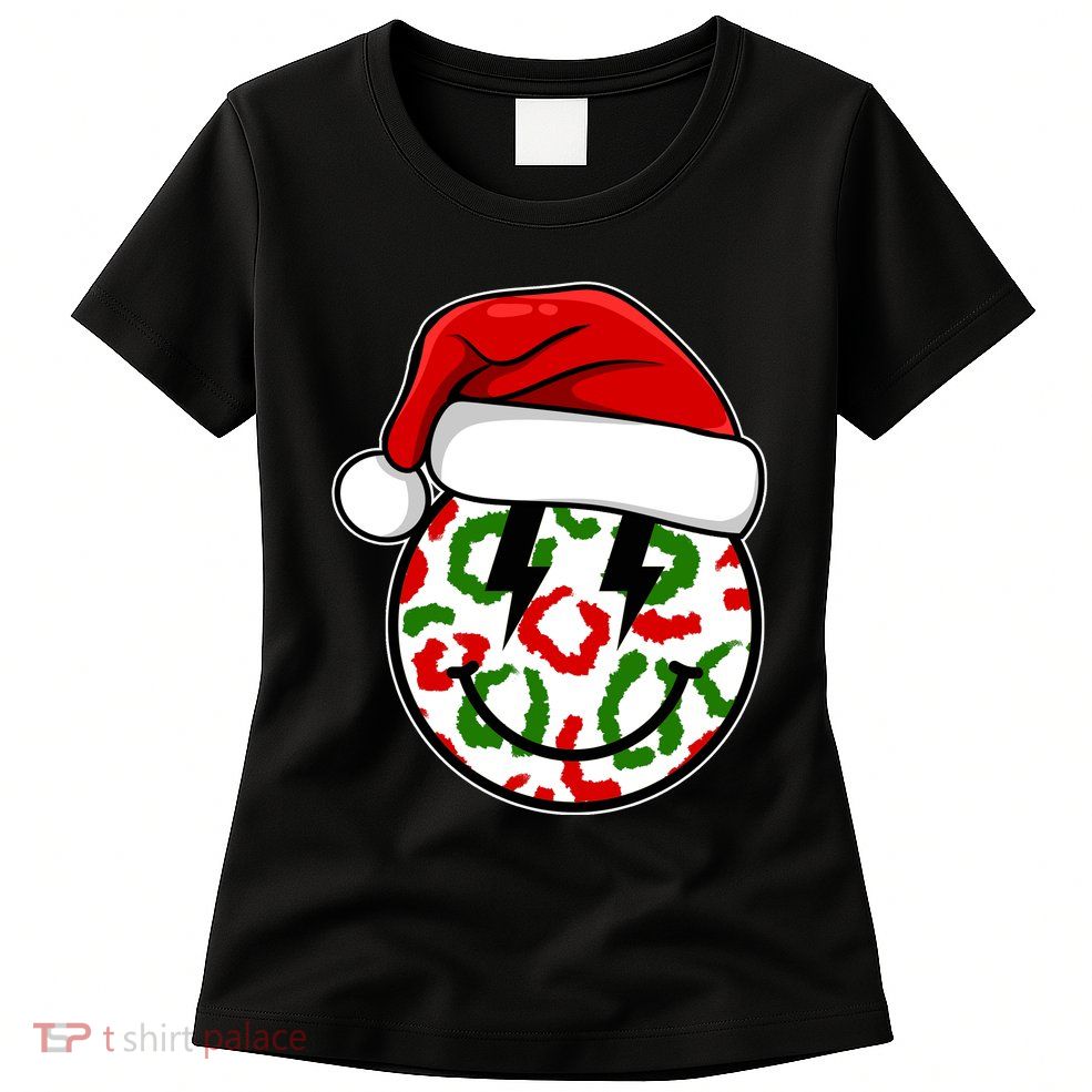 Smile Face Santa Christmas Retro Women's T-Shirt