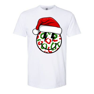 Smile Face Santa Christmas Retro Softstyle® CVC T-Shirt