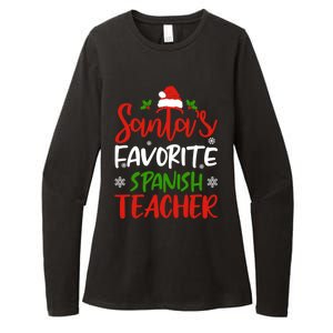 SantaS Favorite Spanish Teacher Funny Christmas Funny Gift Womens CVC Long Sleeve Shirt