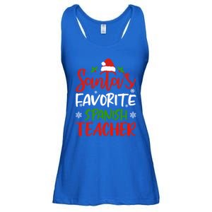 SantaS Favorite Spanish Teacher Funny Christmas Funny Gift Ladies Essential Flowy Tank