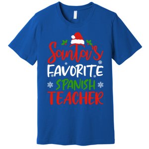 SantaS Favorite Spanish Teacher Funny Christmas Funny Gift Premium T-Shirt