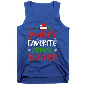 SantaS Favorite Spanish Teacher Funny Christmas Funny Gift Tank Top