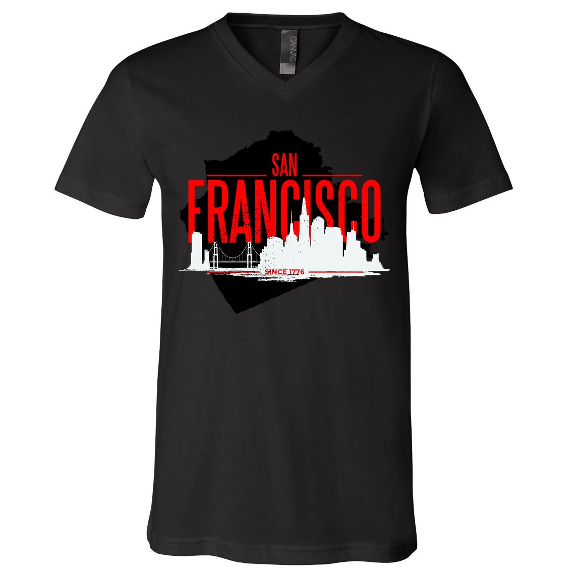 San Francisco Skyline V-Neck T-Shirt