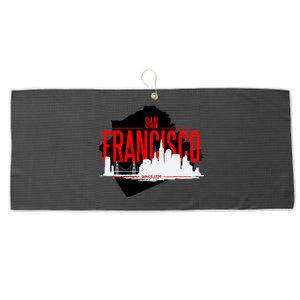 San Francisco Skyline Large Microfiber Waffle Golf Towel