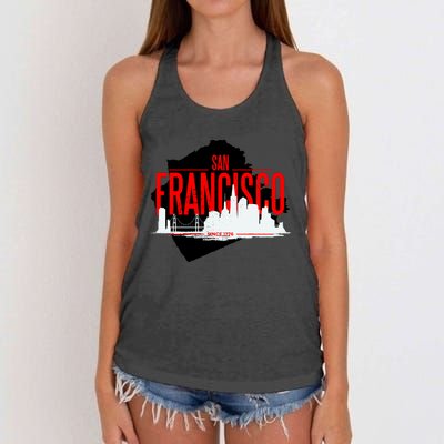 San Francisco Skyline Women's Knotted Racerback Tank