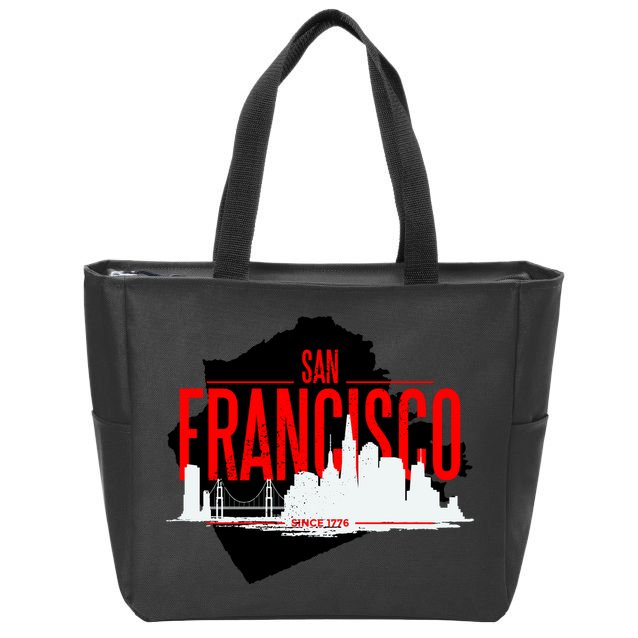 San Francisco Skyline Zip Tote Bag