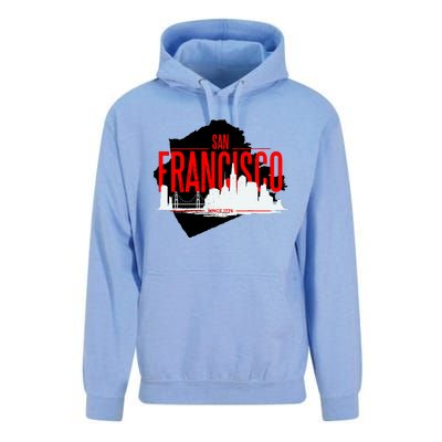 San Francisco Skyline Unisex Surf Hoodie