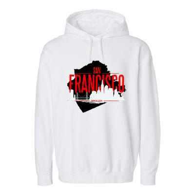 San Francisco Skyline Garment-Dyed Fleece Hoodie