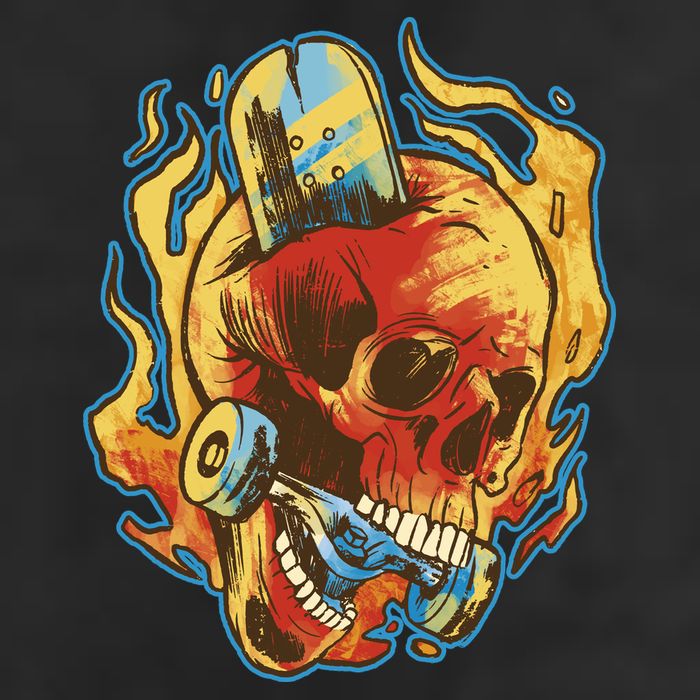 Skull Flame Skater Cool Comfort Performance Bucket Hat
