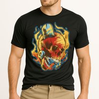 Skull Flame Skater Cooling Performance Crew T-Shirt