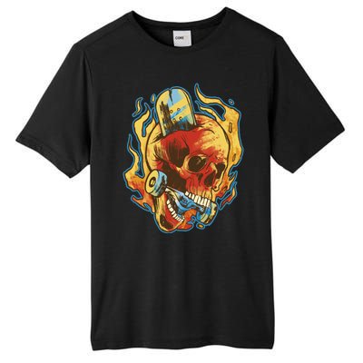 Skull Flame Skater Tall Fusion ChromaSoft Performance T-Shirt