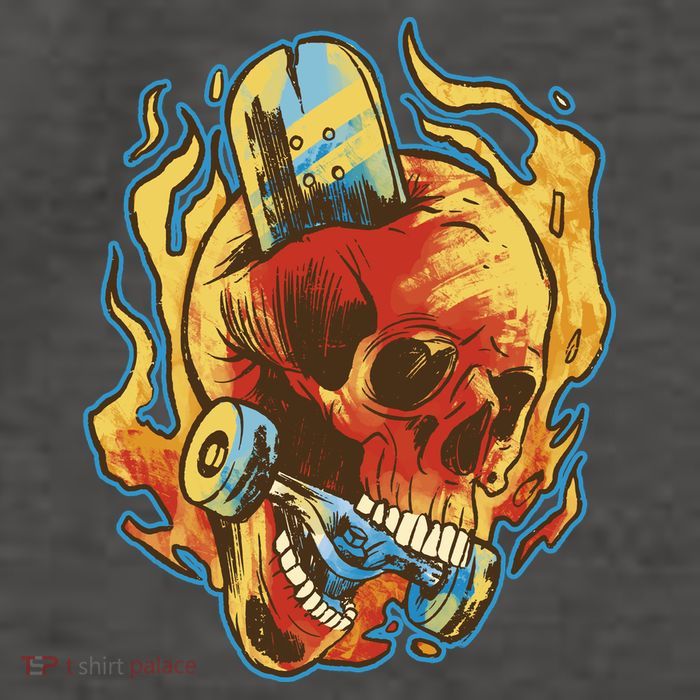 Skull Flame Skater Vector Backpack