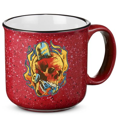 Skull Flame Skater 15oz Campfire Ceramic Mug