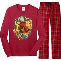 Skull Flame Skater Long Sleeve Pajama Set