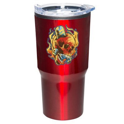 Skull Flame Skater Tumbler