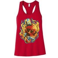 Skull Flame Skater Womens Tank Top