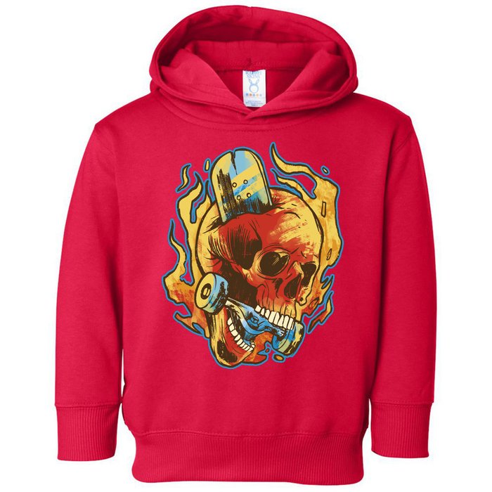 Skull Flame Skater Toddler Hoodie