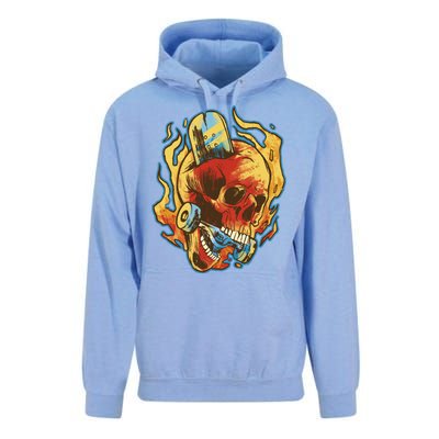 Skull Flame Skater Unisex Surf Hoodie