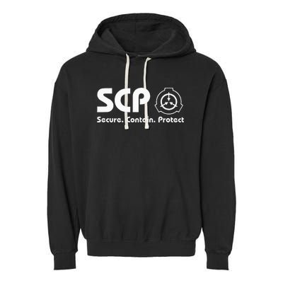 Scp Foundation Scp Secure Contain Protect Garment-Dyed Fleece Hoodie