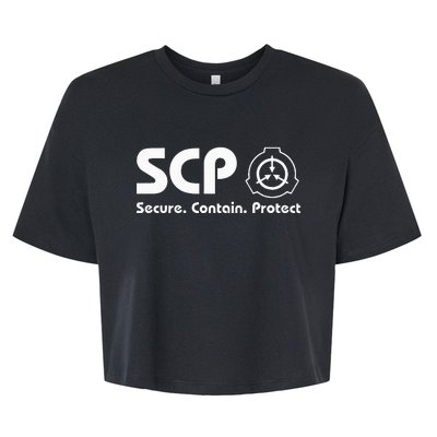 Scp Foundation Scp Secure Contain Protect Bella+Canvas Jersey Crop Tee