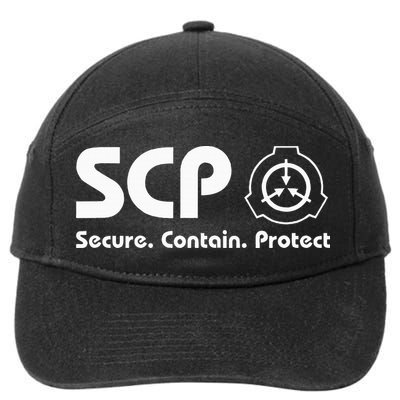 Scp Foundation Scp Secure Contain Protect 7-Panel Snapback Hat