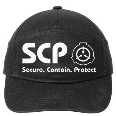 Scp Foundation Scp Secure Contain Protect 7-Panel Snapback Hat