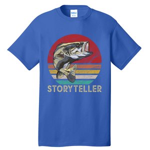 Storyteller Fish Story Telling Funny Gift For Fishing Dad Gift Tall T-Shirt