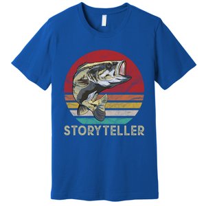 Storyteller Fish Story Telling Funny Gift For Fishing Dad Gift Premium T-Shirt