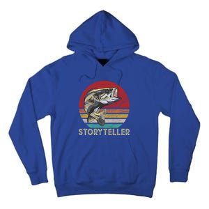 Storyteller Fish Story Telling Funny Gift For Fishing Dad Gift Tall Hoodie