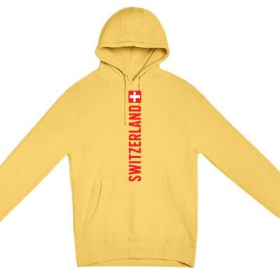 Swiss Flag Switzerland Souvenir Schweiz Gift Suisse Svizzera Premium Pullover Hoodie