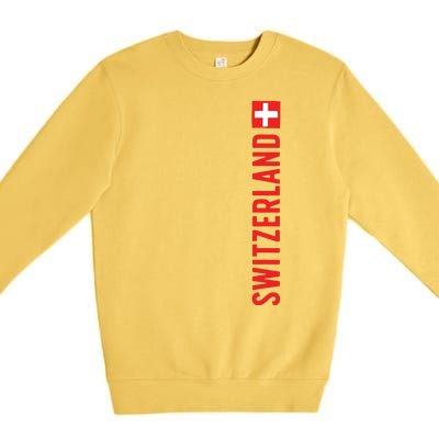 Swiss Flag Switzerland Souvenir Schweiz Gift Suisse Svizzera Premium Crewneck Sweatshirt