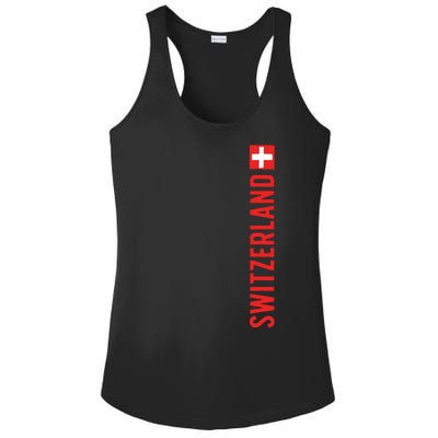 Swiss Flag Switzerland Souvenir Schweiz Gift Suisse Svizzera Ladies PosiCharge Competitor Racerback Tank