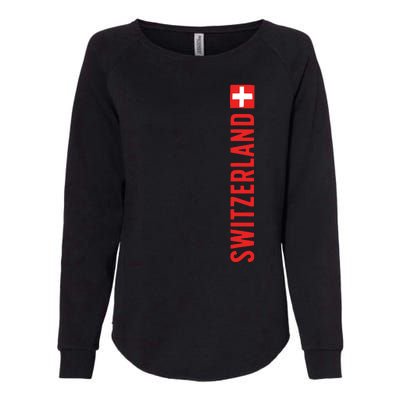 Swiss Flag Switzerland Souvenir Schweiz Gift Suisse Svizzera Womens California Wash Sweatshirt