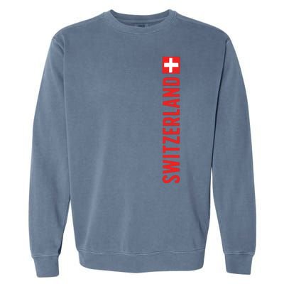 Swiss Flag Switzerland Souvenir Schweiz Gift Suisse Svizzera Garment-Dyed Sweatshirt