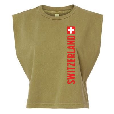 Swiss Flag Switzerland Souvenir Schweiz Gift Suisse Svizzera Garment-Dyed Women's Muscle Tee