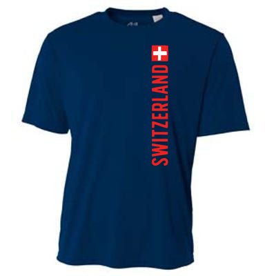 Swiss Flag Switzerland Souvenir Schweiz Gift Suisse Svizzera Cooling Performance Crew T-Shirt