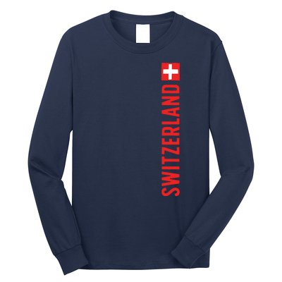 Swiss Flag Switzerland Souvenir Schweiz Gift Suisse Svizzera Long Sleeve Shirt