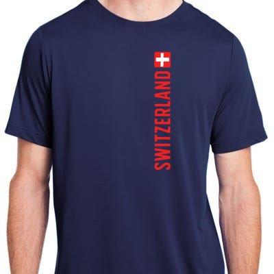 Swiss Flag Switzerland Souvenir Schweiz Gift Suisse Svizzera Adult ChromaSoft Performance T-Shirt