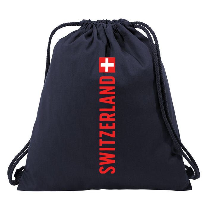 Swiss Flag Switzerland Souvenir Schweiz Gift Suisse Svizzera Drawstring Bag