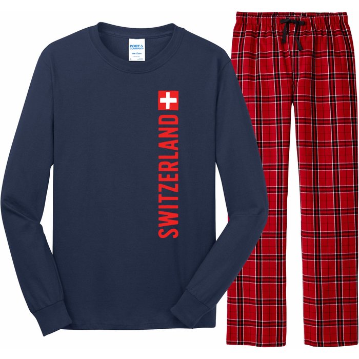 Swiss Flag Switzerland Souvenir Schweiz Gift Suisse Svizzera Long Sleeve Pajama Set