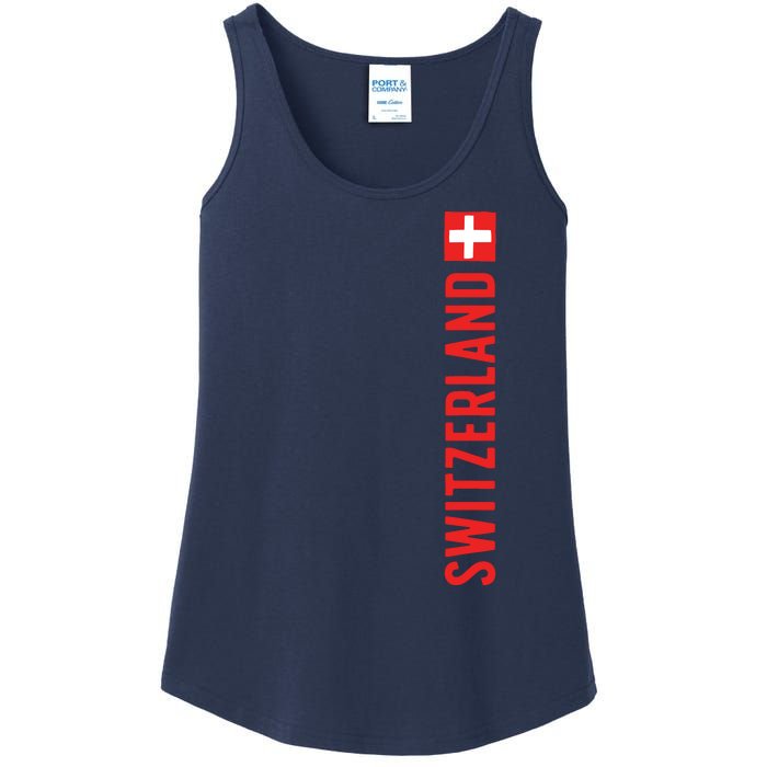 Swiss Flag Switzerland Souvenir Schweiz Gift Suisse Svizzera Ladies Essential Tank