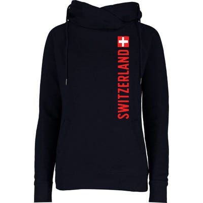 Swiss Flag Switzerland Souvenir Schweiz Gift Suisse Svizzera Womens Funnel Neck Pullover Hood