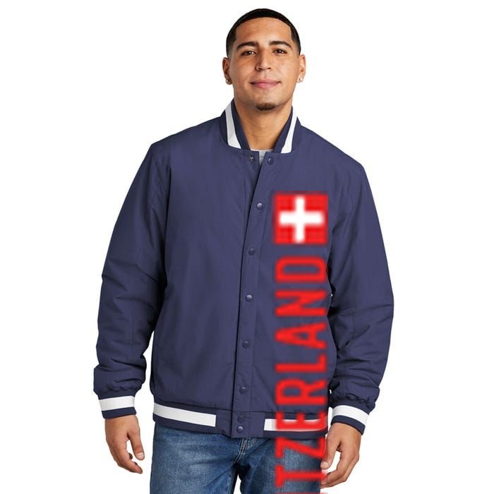 Swiss Flag Switzerland Souvenir Schweiz Gift Suisse Svizzera Insulated Varsity Jacket