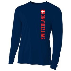 Swiss Flag Switzerland Souvenir Schweiz Gift Suisse Svizzera Cooling Performance Long Sleeve Crew