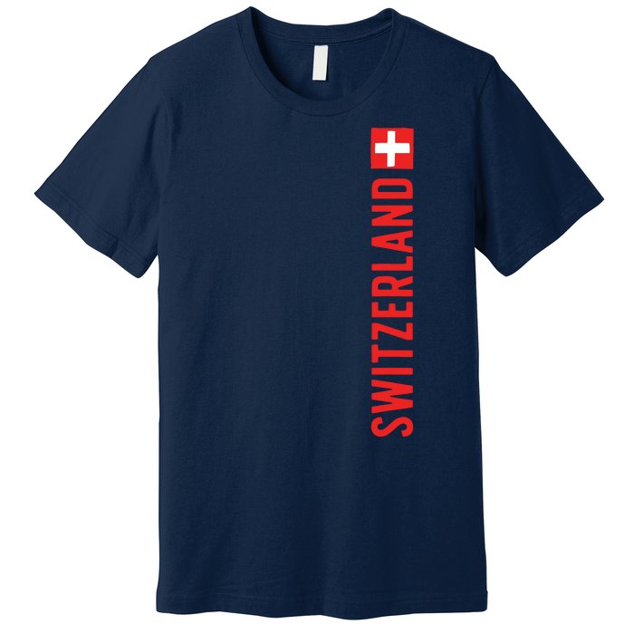 Swiss Flag Switzerland Souvenir Schweiz Gift Suisse Svizzera Premium T-Shirt