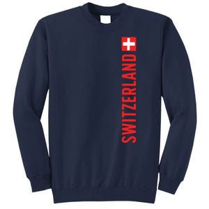 Swiss Flag Switzerland Souvenir Schweiz Gift Suisse Svizzera Tall Sweatshirt