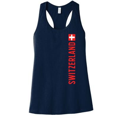 Swiss Flag Switzerland Souvenir Schweiz Gift Suisse Svizzera Women's Racerback Tank