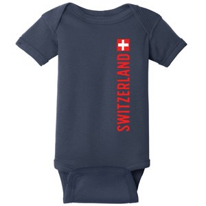 Swiss Flag Switzerland Souvenir Schweiz Gift Suisse Svizzera Baby Bodysuit