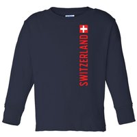 Swiss Flag Switzerland Souvenir Schweiz Gift Suisse Svizzera Toddler Long Sleeve Shirt